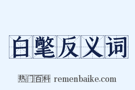 白氅反义词是什么意思的图片